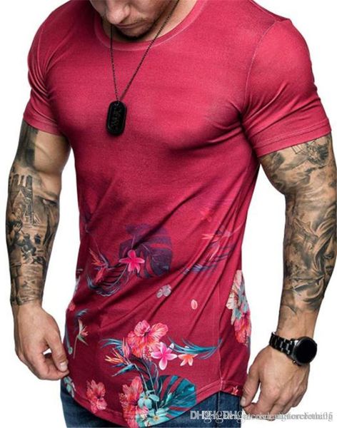 

цветочные печатные мужские тонкие футболки расслабленный короткий рукав дизайнерские мужские топы лето круглый вырез дракон мужские тройники, White;black