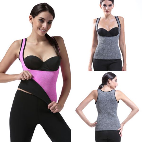

new women shirts shapers tank active stretch workout plus size vest shapers, Black;white