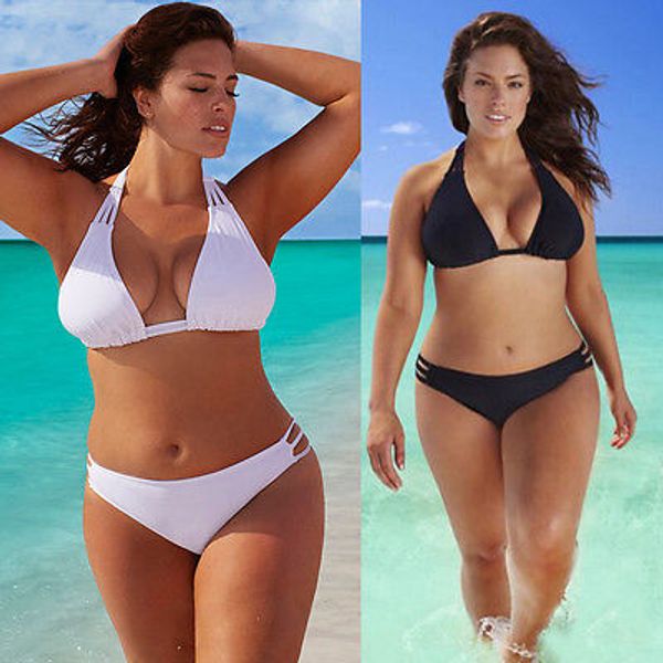 

плюс размер бикини набор низкая талия пуш ап купальник купальники большой размер бикини tocas feminina купальщик костюм купальник, White;black