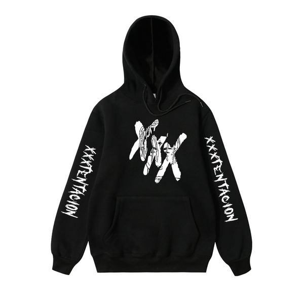 

xxxtentacion hoodies sweatshirt men women casual pullover streetwear sudadera hombre hip hop hoodies funny print, Black