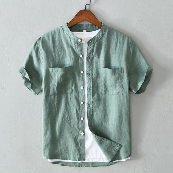 

summer men shirt line cotton casual cool short sleeve shirt 2020 soft comfort slim fit styles, White;black