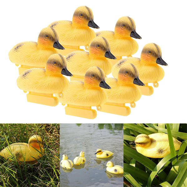 

8pcs/set floating lifesize small ducks ducklings decoys for fish / koi ponds