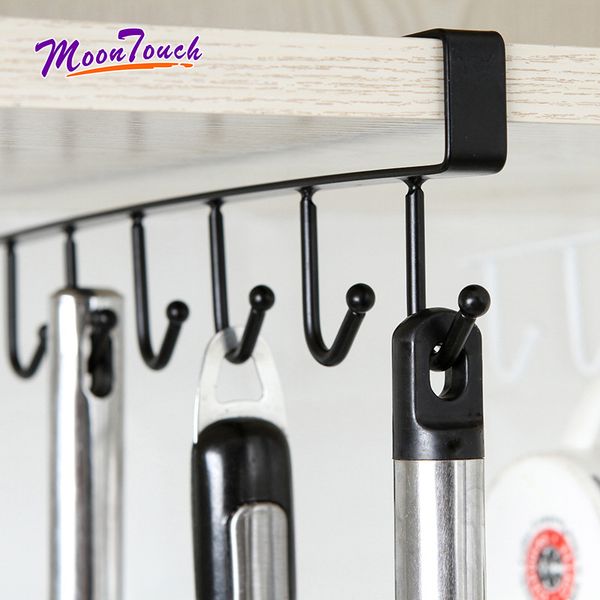 

kitchen storage rack cupboard hanging coffee cup organizer closet clothes shelf hanger wardrobe glass mug holder with 6 hooks