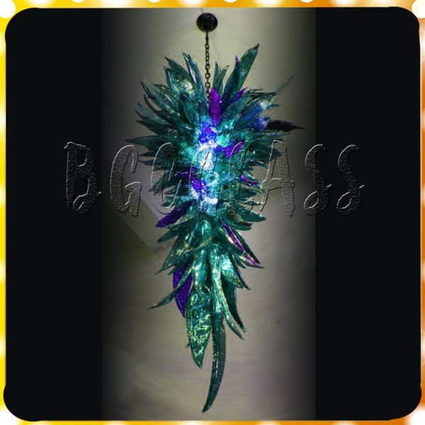 

modern art glass blue chandelier lamps dale chihuly style led light source 100% hand blown glass chandeliers