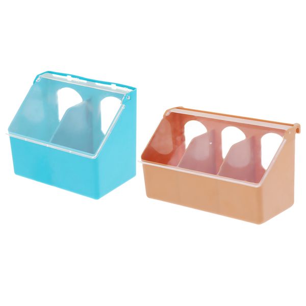 

2pcs plastic pigeon birds food water bowl feeder feed drinking box cup dish