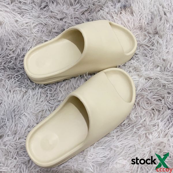 

нью-2020 мужчины женщины дизайнерские тапочки классический bone desert sand смола тройной черный моды горок мужской женский пляж отеля санда