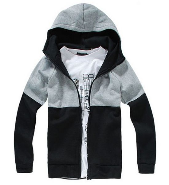 

2017 hoodies men sudaderas hombre hip hop mens brand hit color stitching hoodie sweatshirt suit slim fit men hoody xxl haa, Black