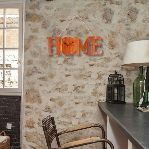 

home rope hanging wall clock removable 3d diy living room art decor simple and modern beautiful decoration