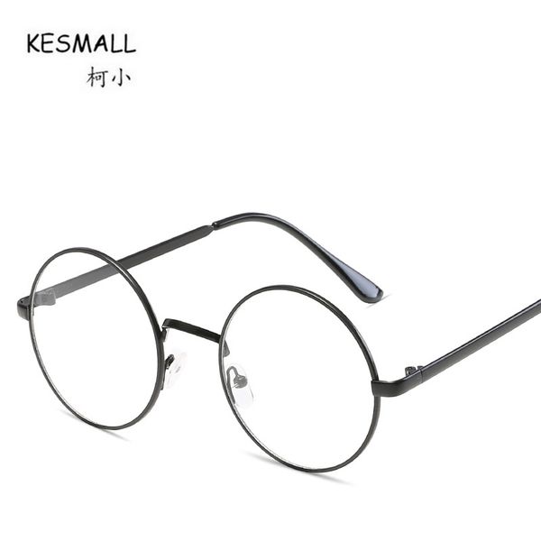 

kesmall fashion myopia eyeglasses frames women brand design glasses frame lunette ronde vintage de vue xn864, Silver