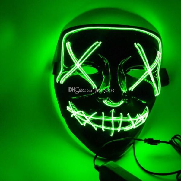 

christmas mask led light up party masks the purge election year great funny masks festival cosplay costume supplies glow in dark 10 colors