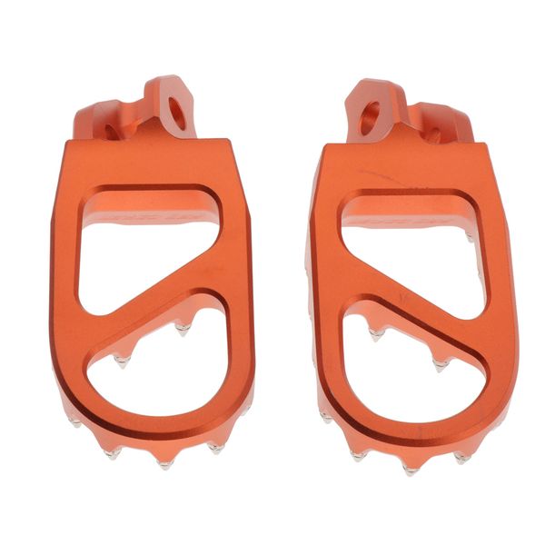 

motorbike cnc foot pegs pedals foot rests for ktm 65-1290 sx sxf exc excf xc xcf xcw smc super moto enduro adventure modles, orange