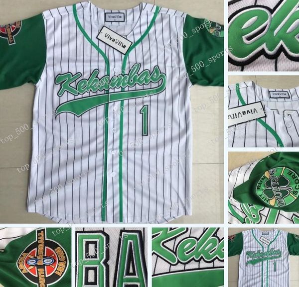 

mens jarius 'g-baby' evans 1 kekambas baseball jersey includes archa patch and duffy's patches double stitched name & number, Blue;black