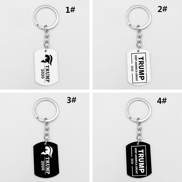 

trump 2020 keychain tag keep america great pendant keychain key ring вентиляторы сувениры подарочный брелок ювелирные аксессуары wcw634, Silver