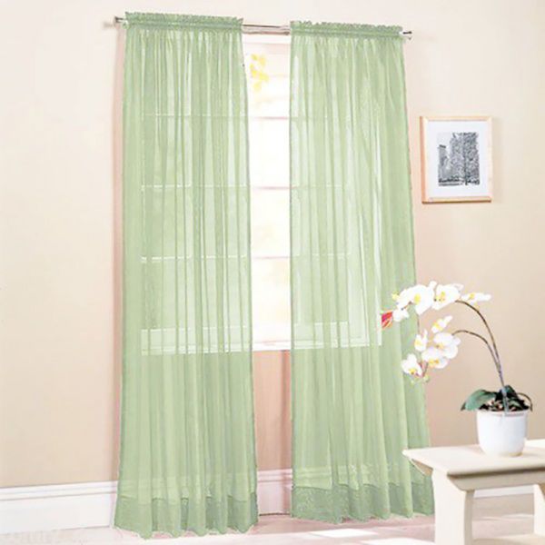 

new solid color voile sheer curtain panel window curtains 100*200cm pink yellow