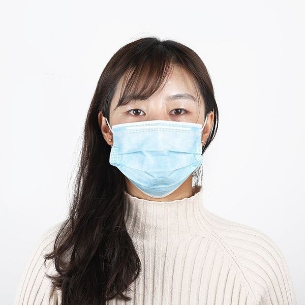 

dhl ship non wovenrtified blue 3 layersdust proof face masks facial mask 52a1