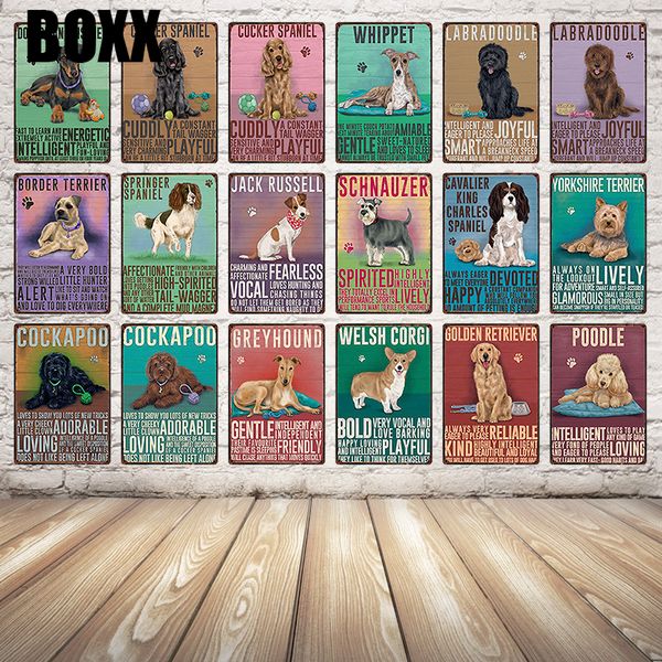 

about dog metal sign home decor pet store wall art painting 20*30 cm size