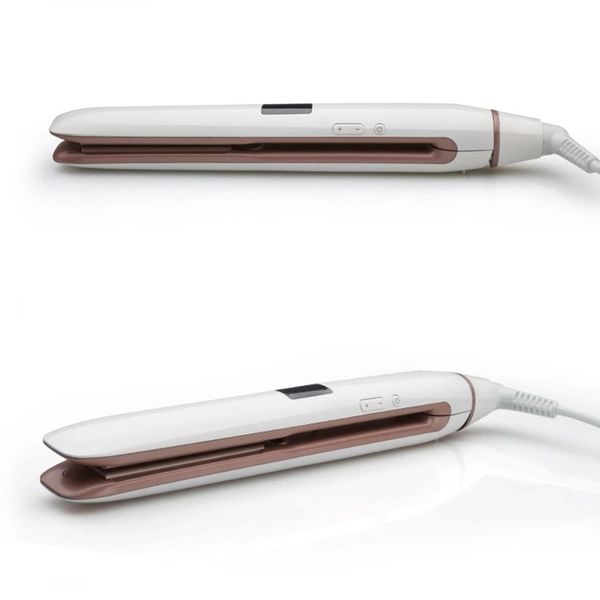 

digital display ceramic splint does not hurt hair dual-use straightening plate, Black