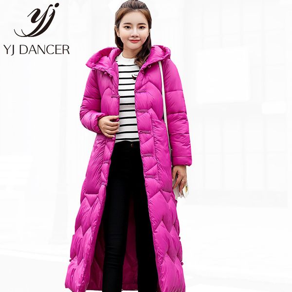 

2018 long раздел зимняя мода женский теплое пальто нового способа сгущает с капюшоном воротник блудниц в европе америка одежда css228, Black