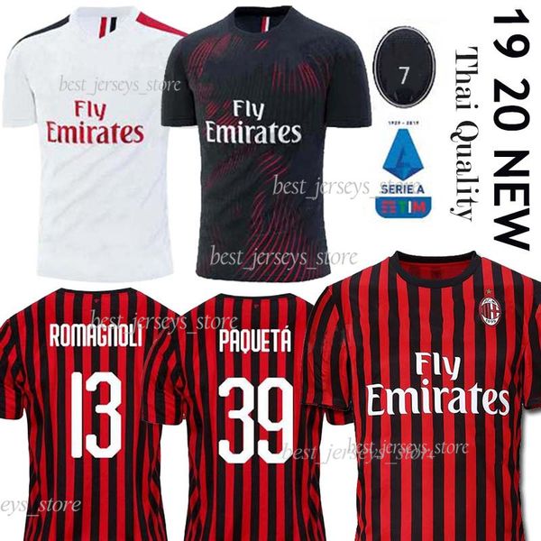 

AC milan 19 20 soccer jersey 2019 2020 PIATEK football shirt PAQUETA THEO SUSO men kids REBIC camisa de futebol ROMAGNOL maillot foot