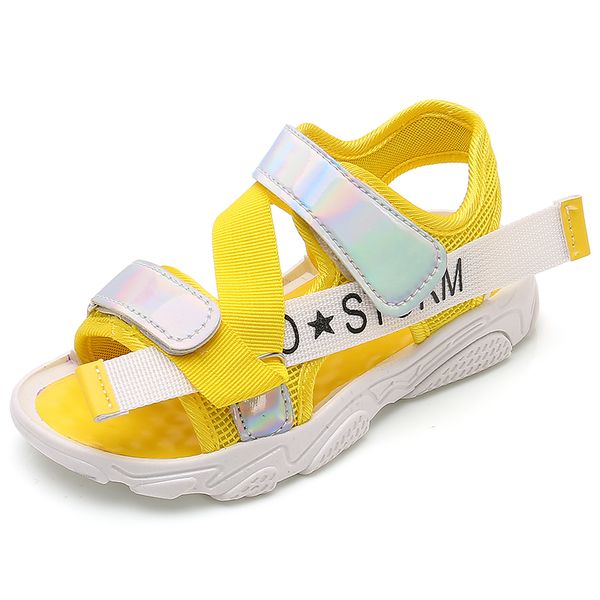 

2020 summer girls sandals kids shoes for little girls children's beach shoes outdoor sandals sweet insole soft sport, Black;red