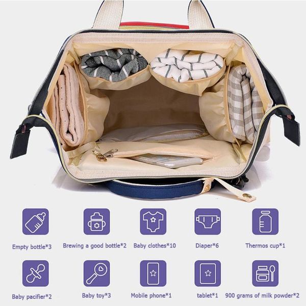 

mummy nappy backpack zipper large capacity travel maternity bag diaper baby bag multifunctional nursing baby care bagpack
