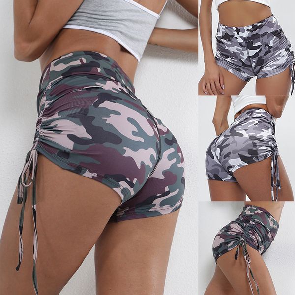 

2020 women summer sport running shorts leggings camo stretch trouser sports running short fitness clothes jogging workout shorts, White;red