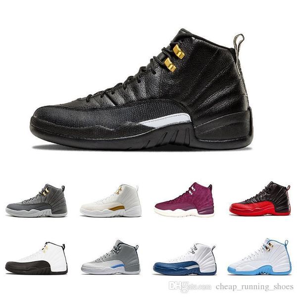 

12 12s men basketball shoes white flu game gs barons wolf grey gym red taxi playoffs gamma french blue sports sneakers