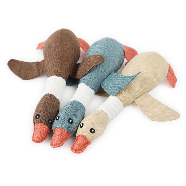 

pet собаки игрушки мешковина утка игрушка для собаки кусаются вокальный дикая утка пищалка кошка скрипучий плюшевые звук собаки любимчика ак
