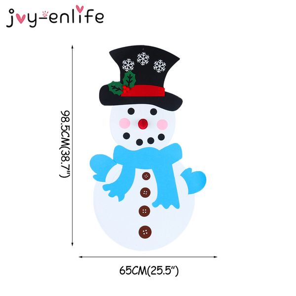 

diy felt christmas gifts snowman christmas sticker wall hanging kids child toys xmas christmas decoration new year 2019 navidad