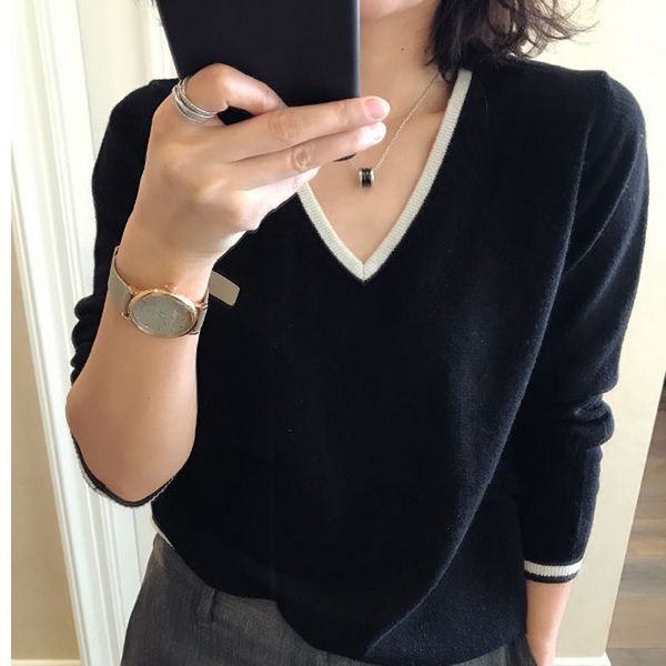 

womens hiking sweaters female v-neck sweaters for women comfortable sweater syd04, Gray;blue