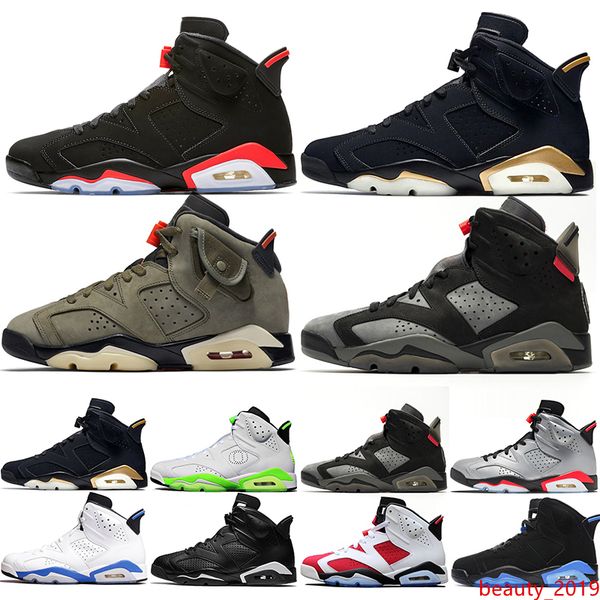 

2020 travis scotts black infrared 6 6s men basketball shoes psg dmp 3m reflective washed denim mens designer trainers sneakers us 7-13