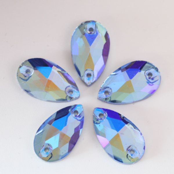 

pale blue abwater drop shape rhinestone crystal 2 holes loose rhinestones sew-on apparel sewing accessories diy crafts sew-on luxury diamond, Black