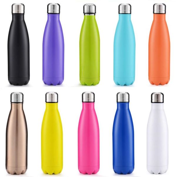 

colorful cola shaped bottle insulated double wall vacuum high-luminance water bottle creative thermos bottle coke cups