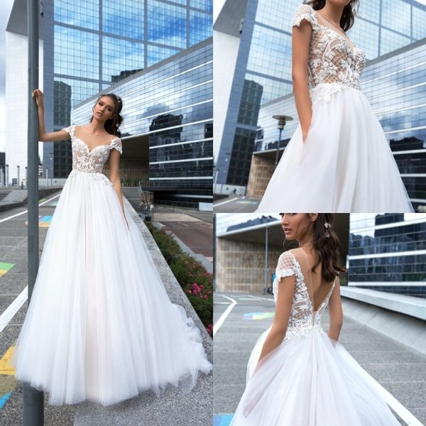 

кристалл дизайн свадебные платья 2019 3d-цветочные аппликации бисероплетение кристалл свадебные платья спинки развертки поезд свадебное плат, White