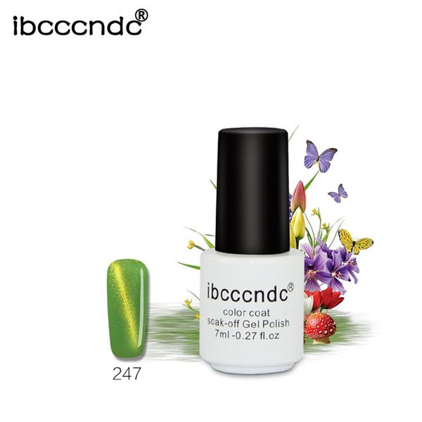 

7ml small white bottle glass cat eye gel nail polish color coat soak-off gel nail polish 6 colors shining, Red;pink