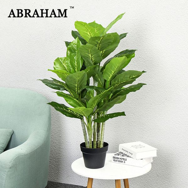 

95cm 5 poles tropical monstera large artificial tree fake plant plastic plastic tree leaves green palm leaf for home party decor