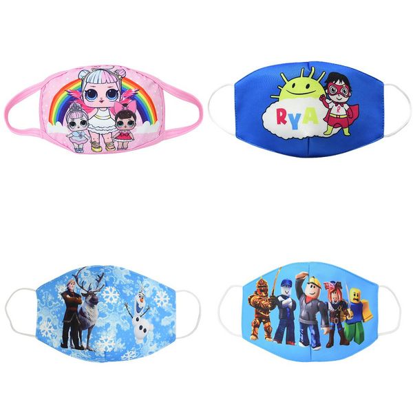 

cloth cubrebocas kids party cups mask cotton face mouth mask cartoon youth children masks for kid pamut rusko dyzxc, Blue