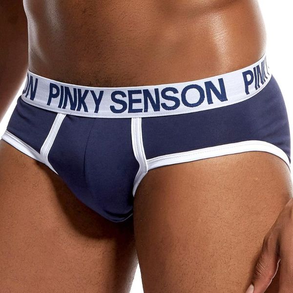 

underpants jaycosin men's underwear transparent letter printed man brief cotton male shorts bulge pouch daily, Black;white