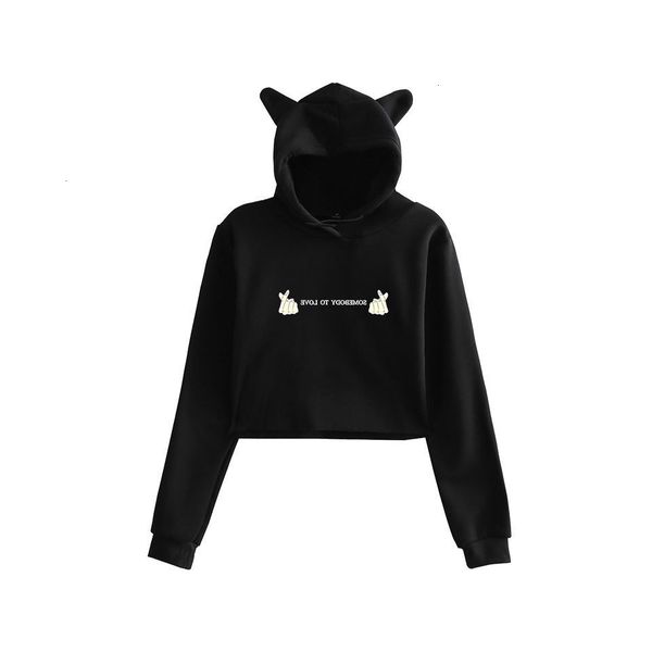 

close shirt group got7 personality simplicity female paragraph fresh sweet umbilical cat ear even hat guard t shirts, Gray;blue