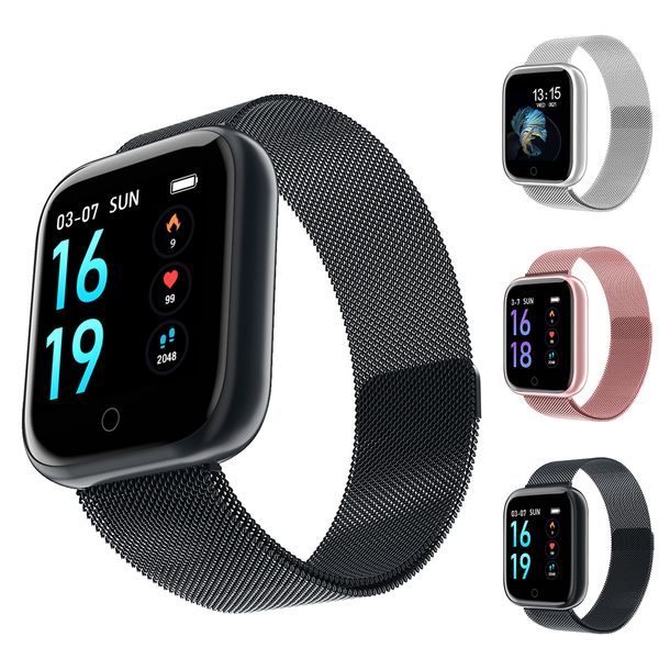 

t80 smart watch waterproof vs q9 b57 f10 smart bracelet watch activity fitness tracker heart rate monitor men women smartwatch, Slivery;brown