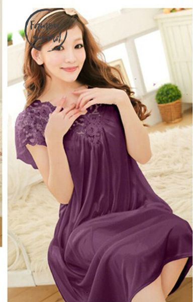 

shipping sleepwear women lace nightdress girls plus size large woman nightgown y02 3 size sleepwear, Black;red