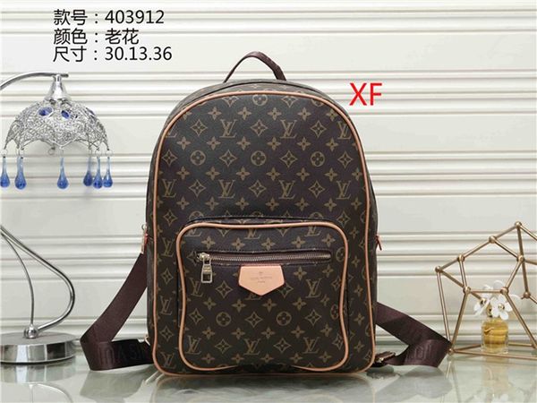 

2019 designer backpack men's and women's luxury backpack brand double shoulder bags male brand school bags pu leather shoulder bag