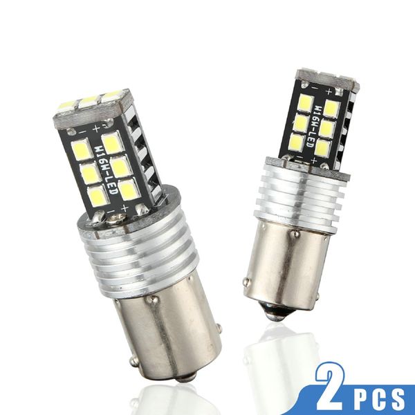 

franchise super bright 2pcs 1156 p21w ba15s 2835 15 led canbus car reverse backup tail light bulb white highlights auto wedge #1