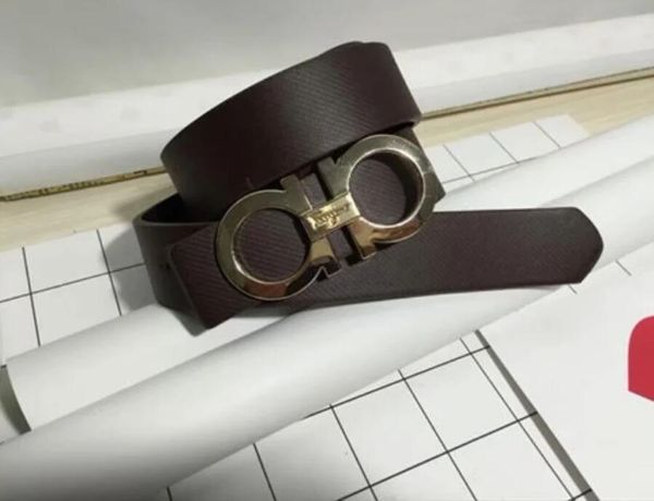 

2020 fashion real leather aollyt smooth buckle belts men design belts style high brand waistbands without 664, Black;brown