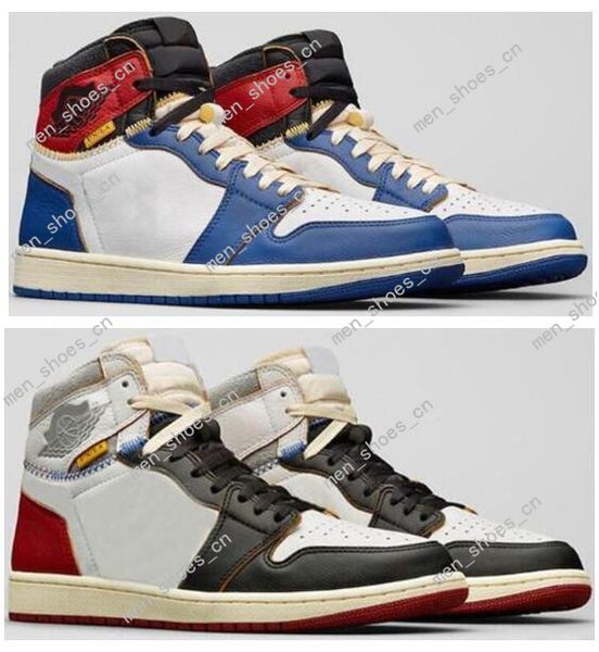 

union la x 1 high og nrg white storm blue varsity red wolf grey basketball shoes men 1s sneakers with box