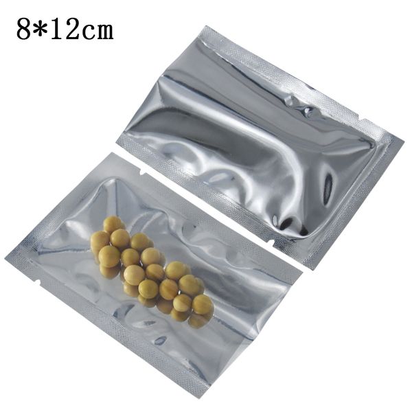 

200 pieces 8x12cm heat seal open food bag coffee powder vacuum storage bag dried food nut fruit package pouches aluminum mylar bag