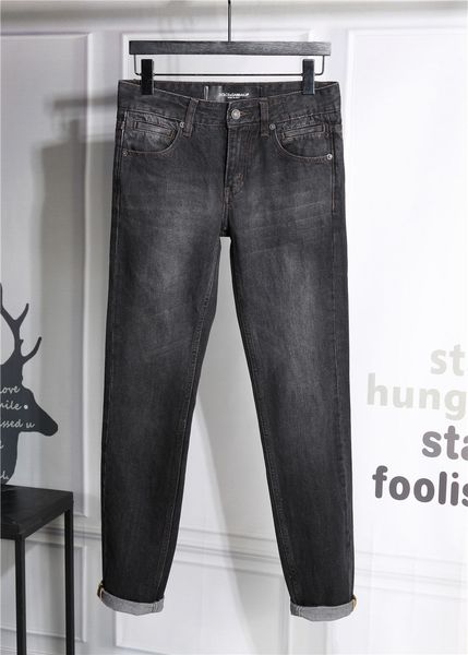 

fashion mens pants designer jeans men straight slim elastic jeans mens casual biker male stretch denim trouser classic pants, Blue