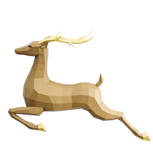 

reindeer elk geometric home wall decoration wall hanging american window christmas decoration animal paper mould material diy gift