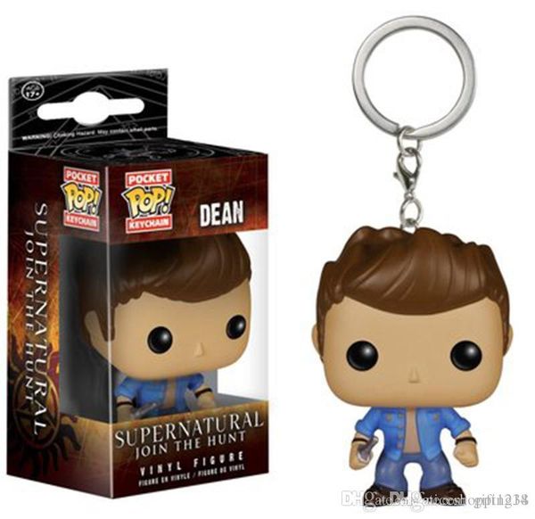 

bravo h h funko pocket pop keychain - dean supernatural join the hunt vinyl figure keyring with box toy gift good quality