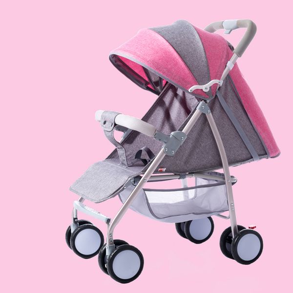 

folding baby child four-wheel shock absorbent stroller is lightweight